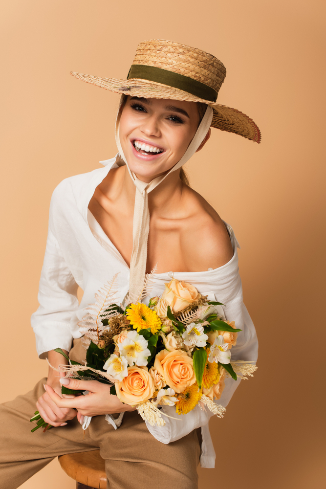 Mujer con flores