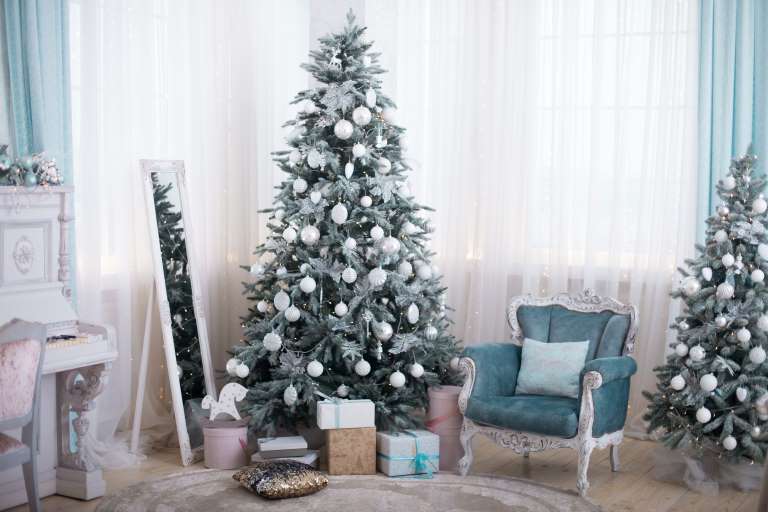 árbol de Navidad natural blanco
