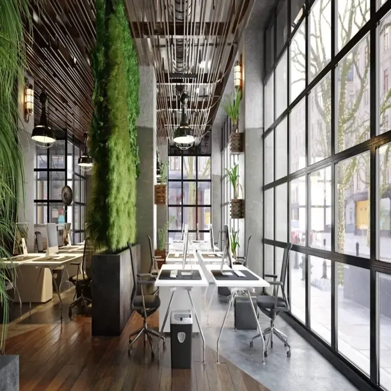 oficina moderna con plantas