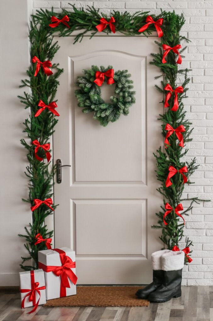 Puertas decoración navideña