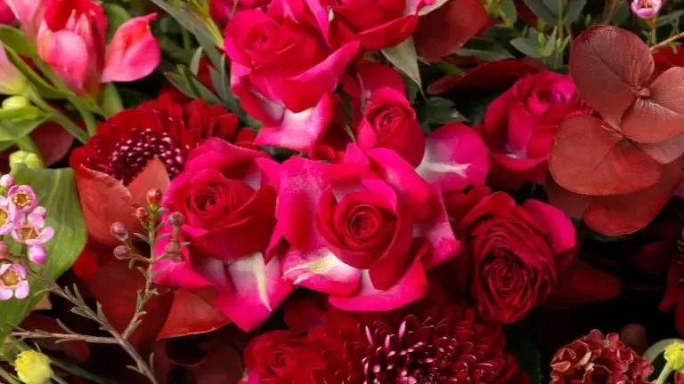 Gen ramo de flores rojas