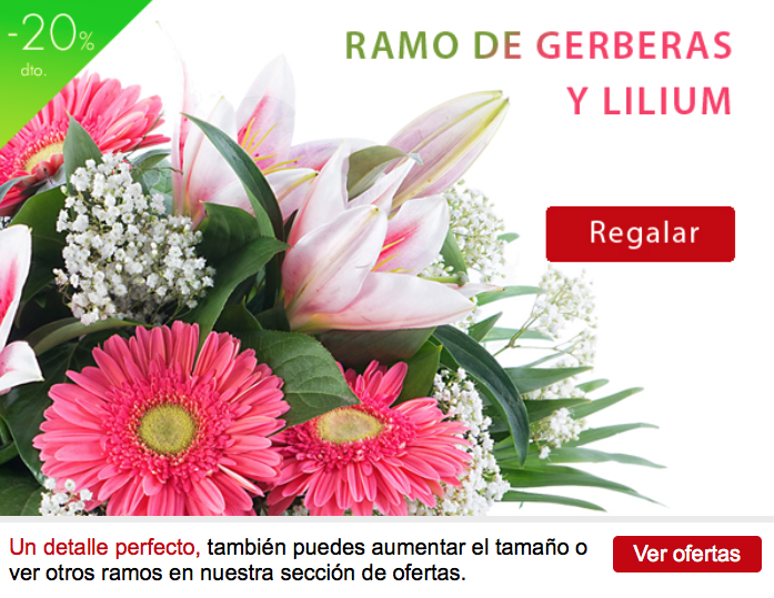 Ofertas de flores a domicilio