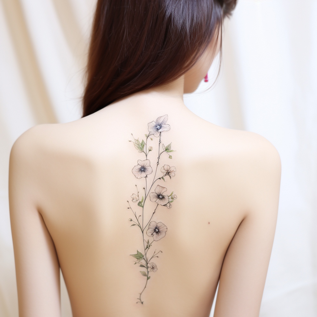 Tatuajes de flores mujer elegantes