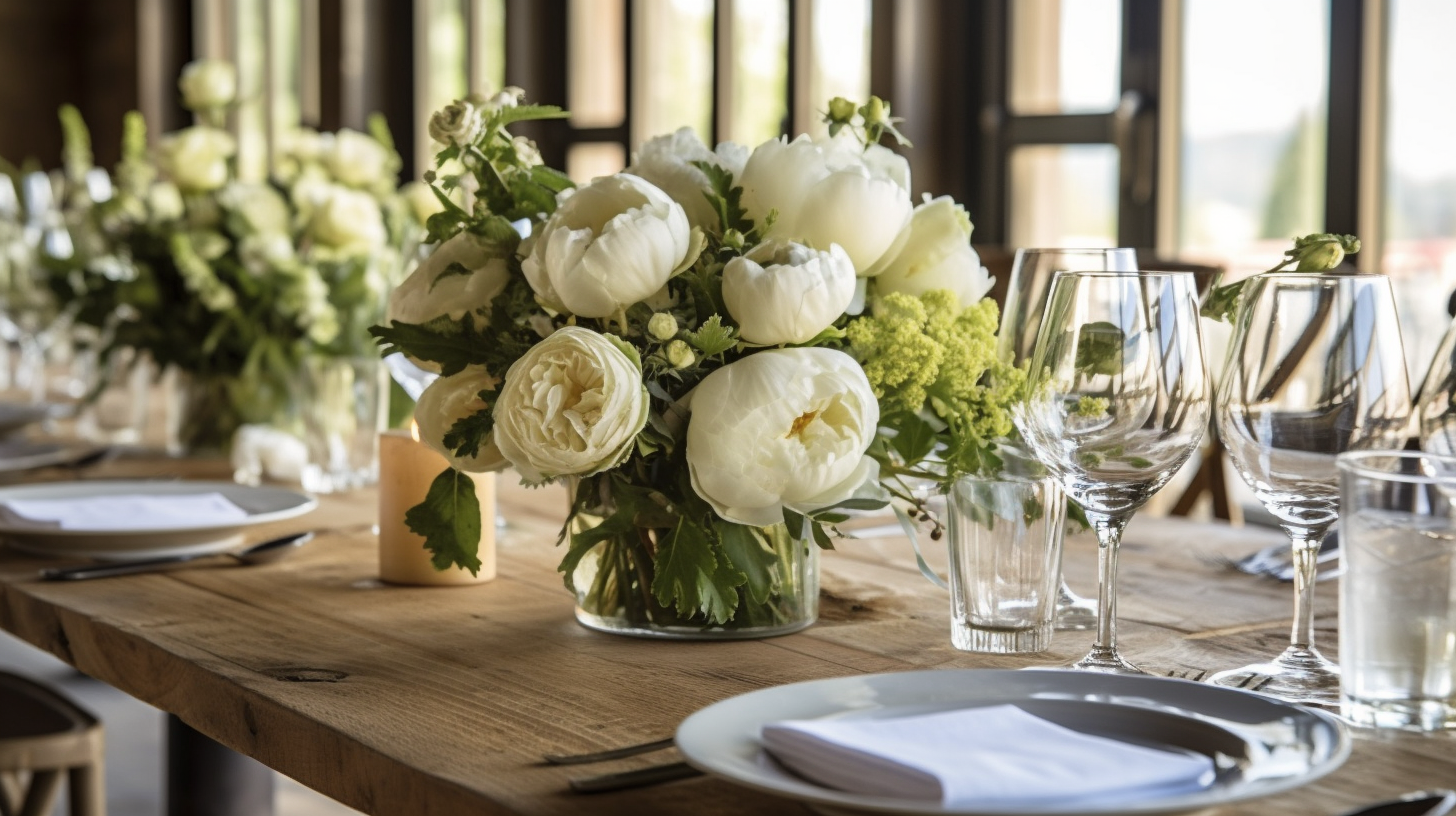 Decoración de bodas: Arreglos florales para centros de mesa