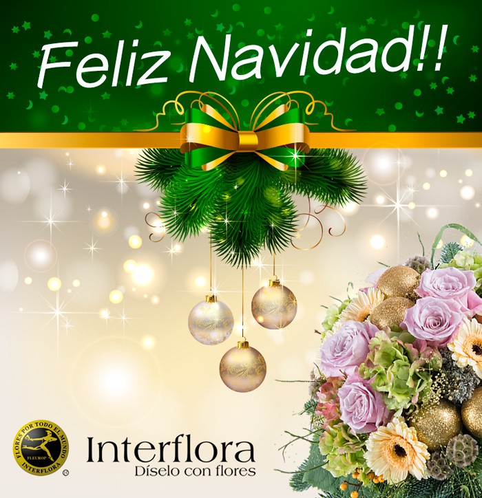Feliz navidad flores interflora