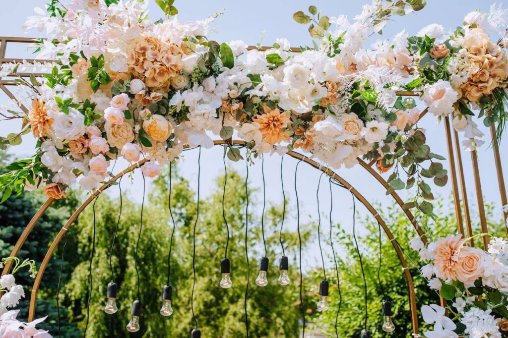 photocall con flores