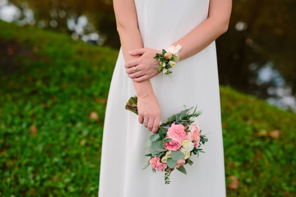 pulsera floral novia