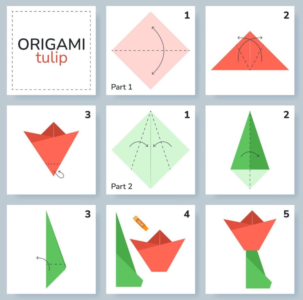 Origami de tulipanes