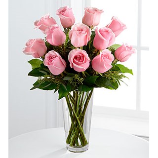 Long Stem Pink Rose Bouquet