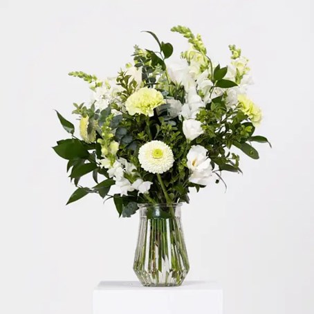 Seasonal Neutral Bouquet In Vase