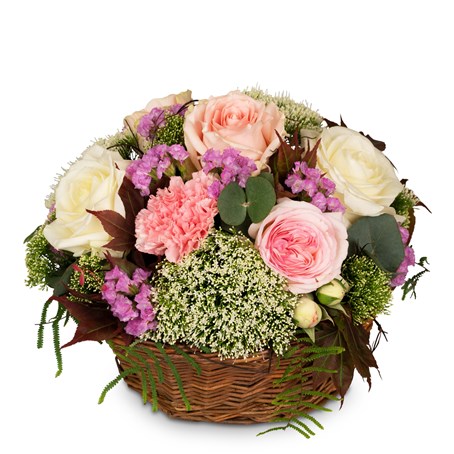 A Basket full of Poetry with Roses