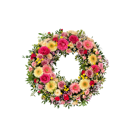 Funeral Wreath with ribbon 250345
