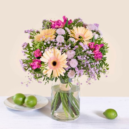 Thank you mom - Mixed bouquet in slamon pink and lilac tones