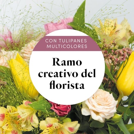Ramo creativo del florista con Tulipanes - Multicolor