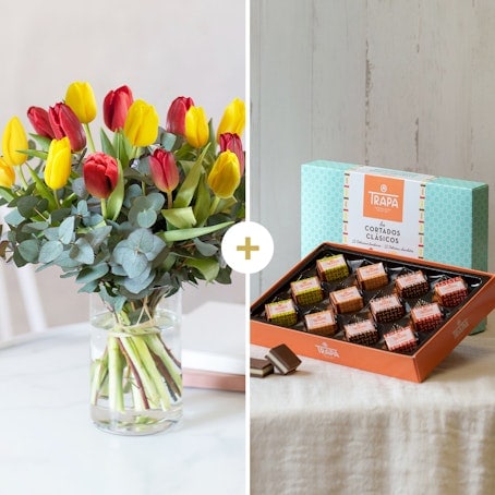 Pack: Tulipanes + Chocolate