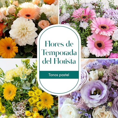 Bouquet del florista con flores de temporada