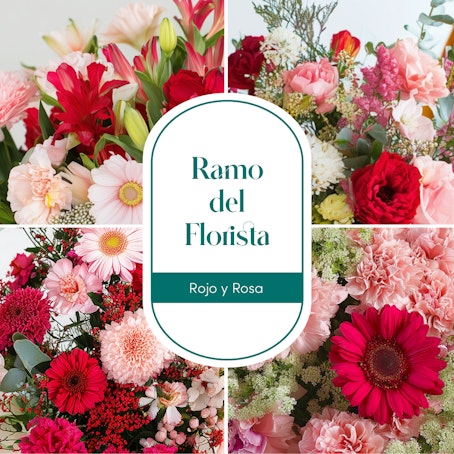 Ramo del Florista en rojo y rosa
