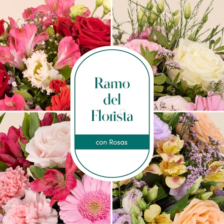 Ramo del florista con rosas